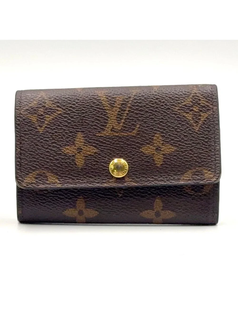 Louis Vuitton Multicles 6 Monogram Leather Brown Key Case Gold Key Holder
